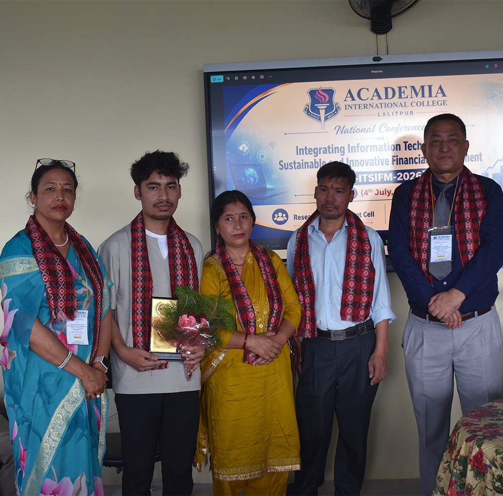 >Sarun Shakya and His Parents Honored
